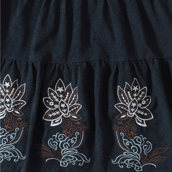 Embroidered Blue Mini Skirt from ROMWE - Picture 3 of 3